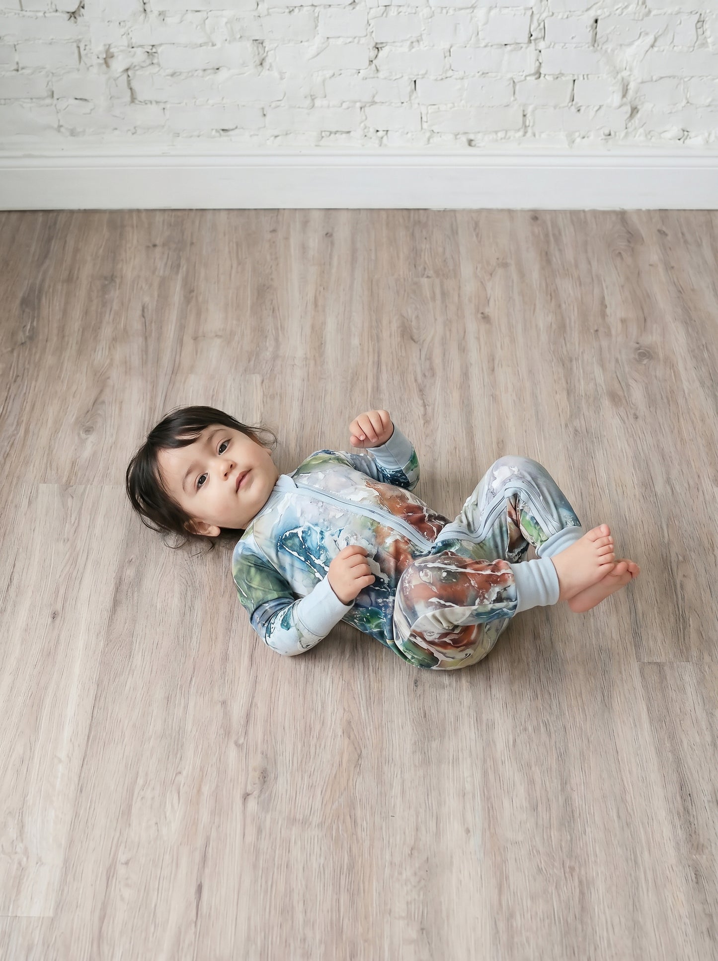 Bamboe Baby Boxpakje - Tweewegritssluiting en Ingebouwde Wantjes & Sokjes - Multicolor met Marmer - Kraamcadeau - Jongens en Meisjes Romper