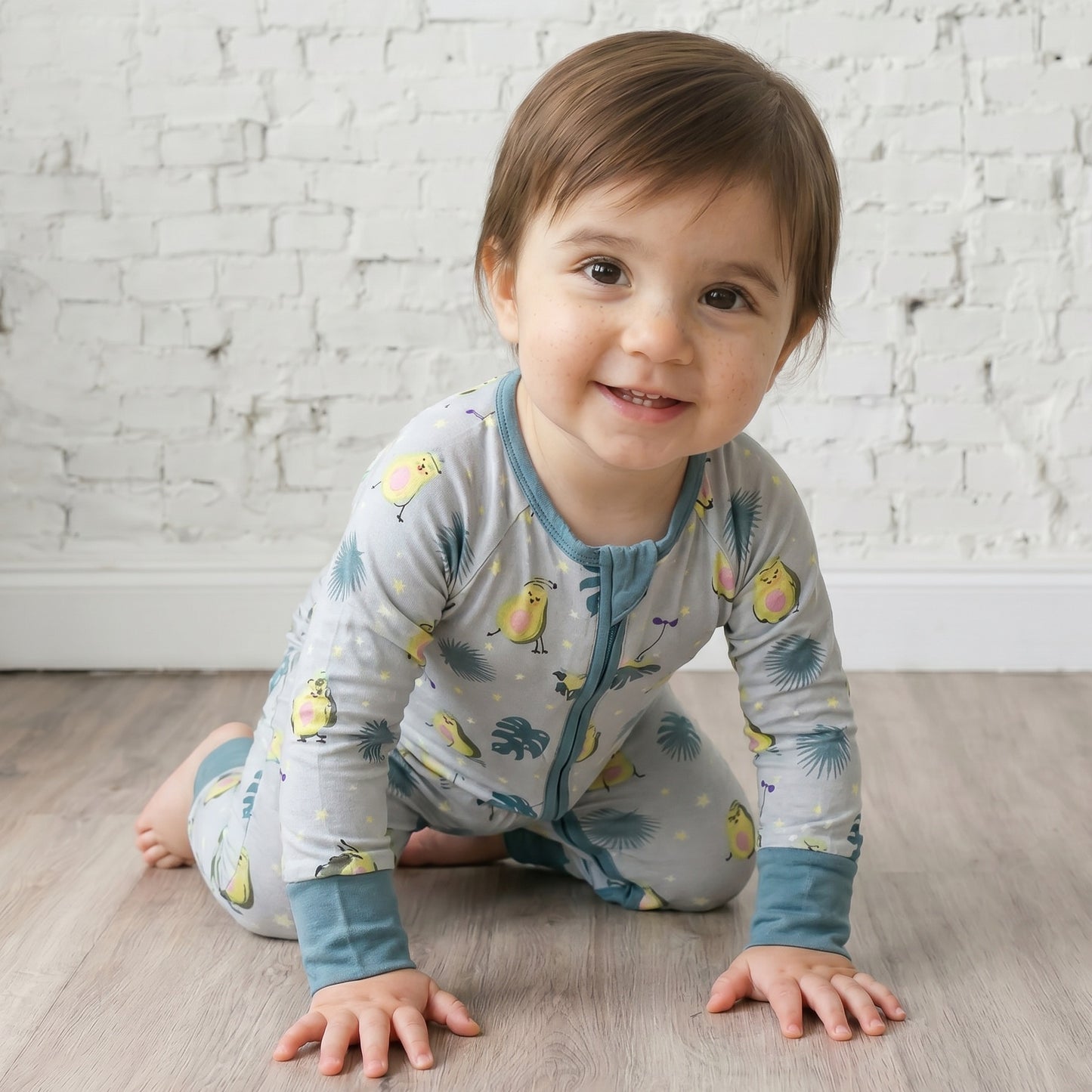 Bamboe Baby Boxpakje - Beige/Groen met Avocado's