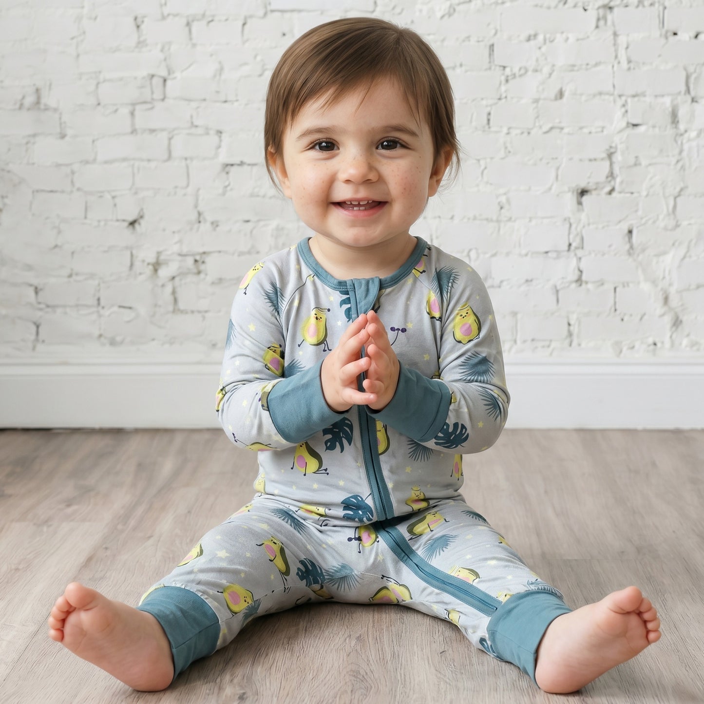 Bamboe Baby Boxpakje - Beige/Groen met Avocado's